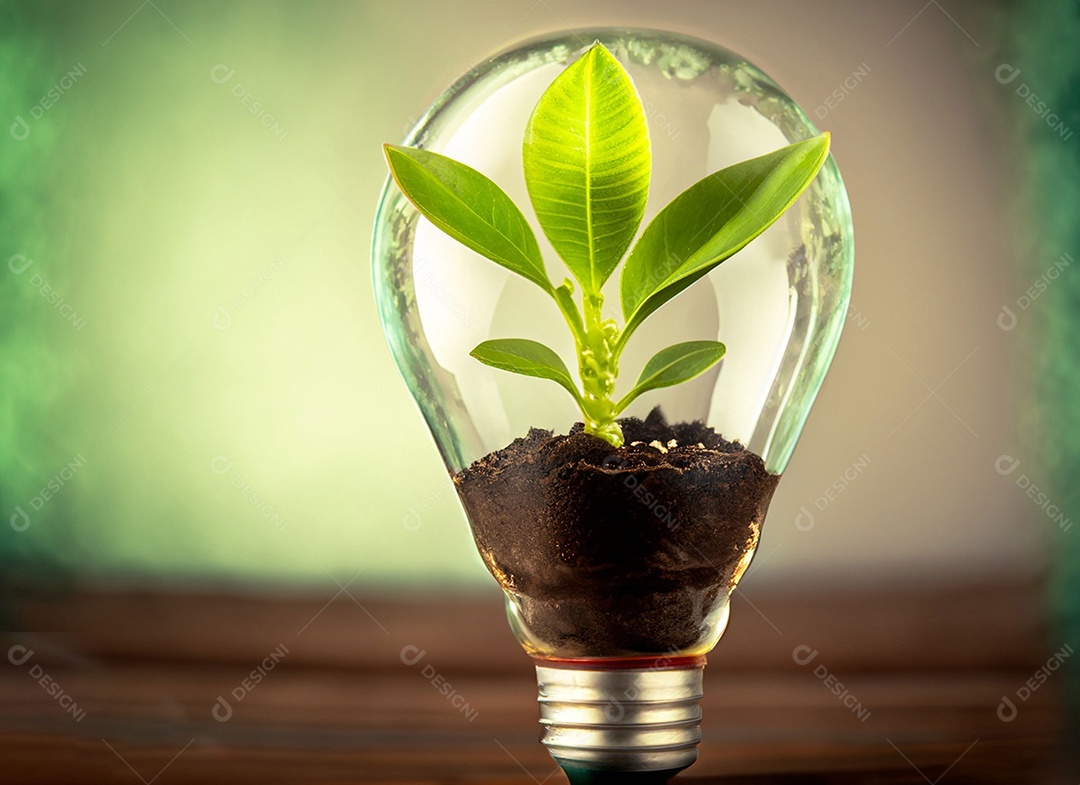 Uma planta em um copo