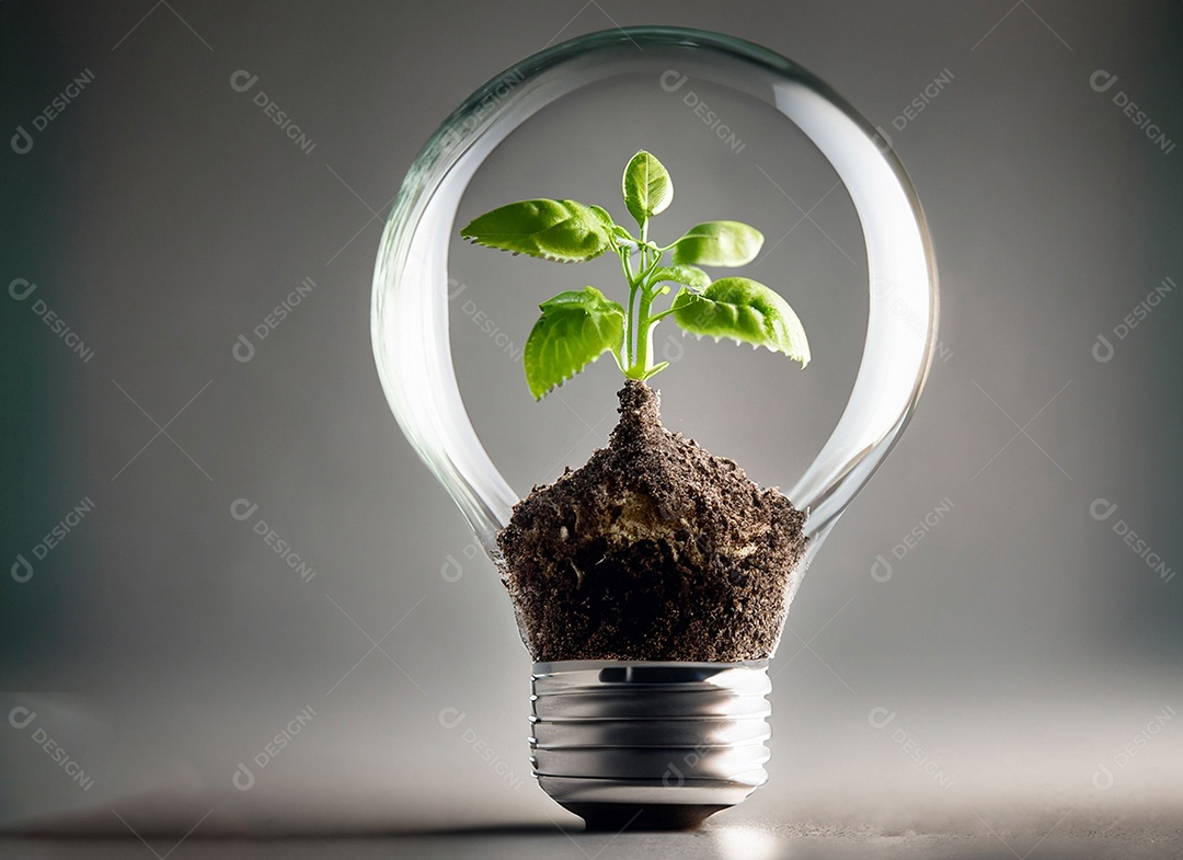 Uma planta em um copo