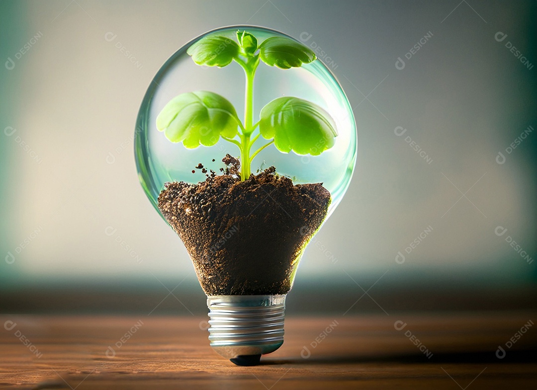 Uma planta em um copo