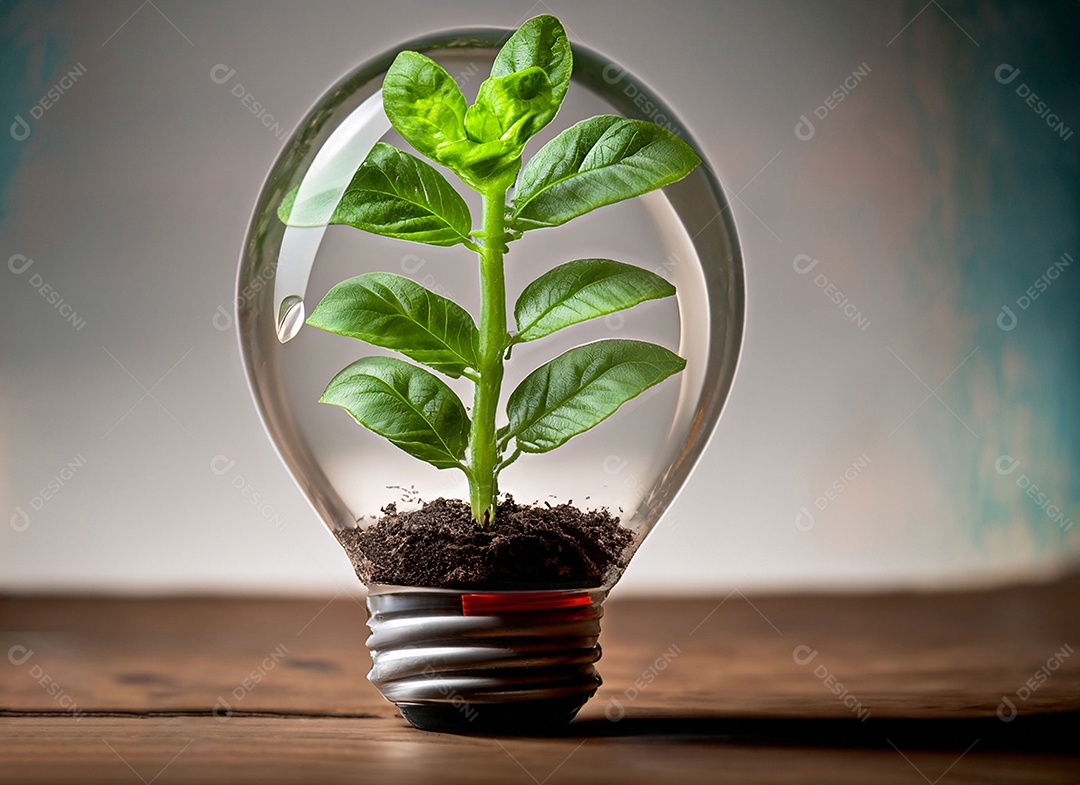 Uma planta em um copo