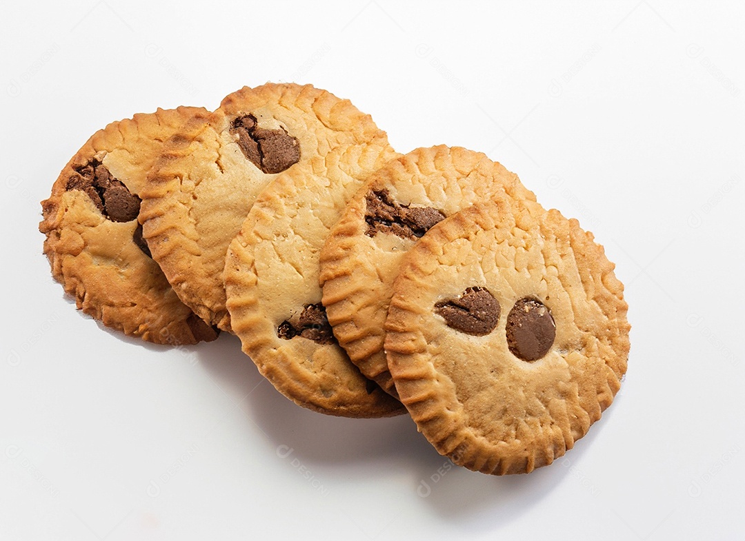 Biscoitos em fundo branco