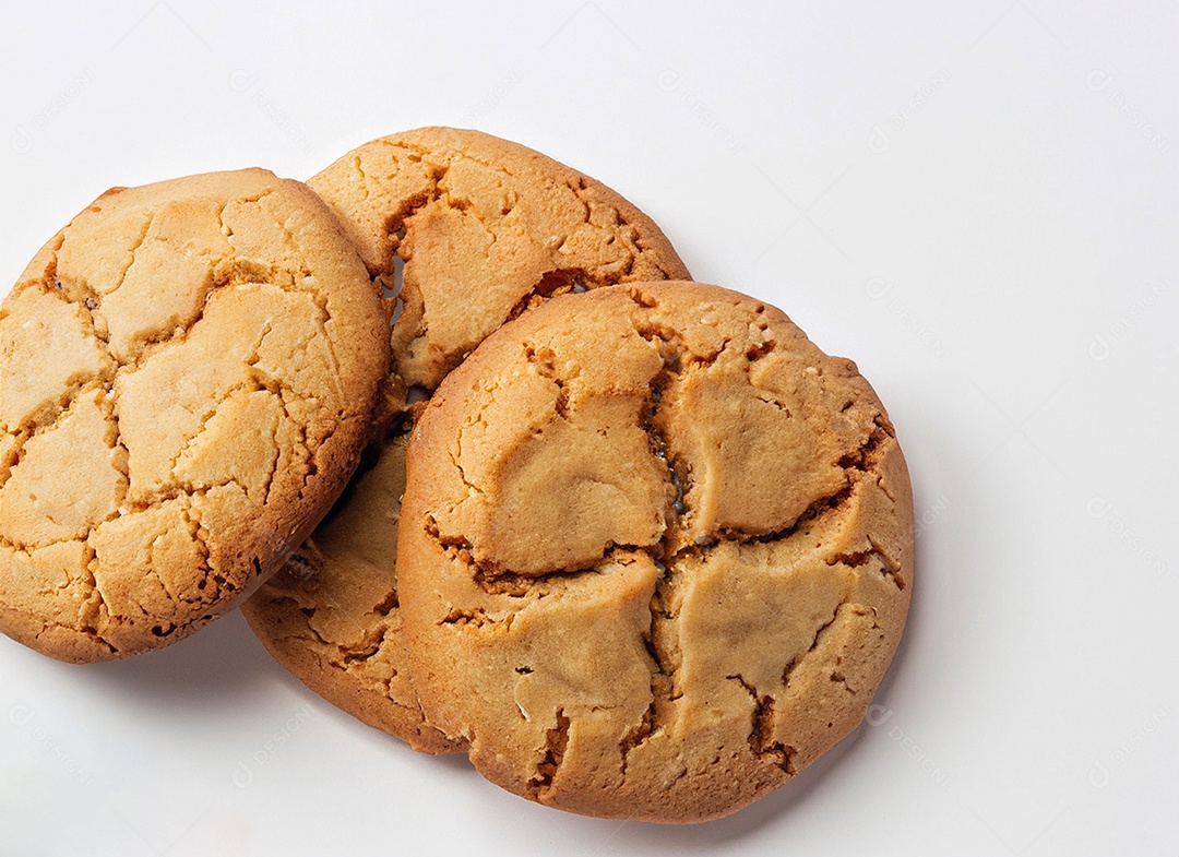 Biscoitos em fundo branco