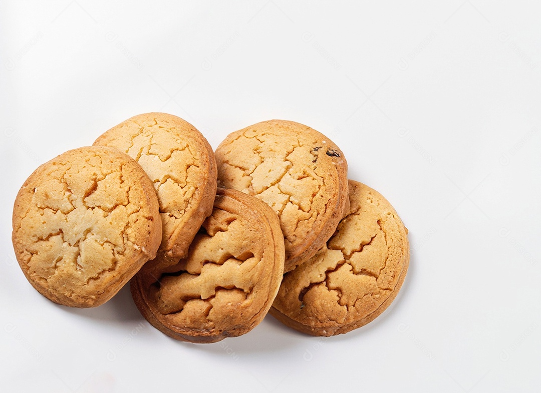 Biscoitos em fundo branco