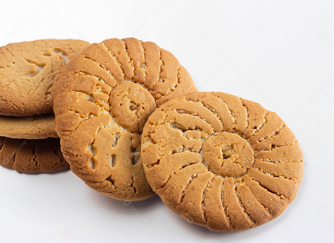 Biscoitos em fundo branco