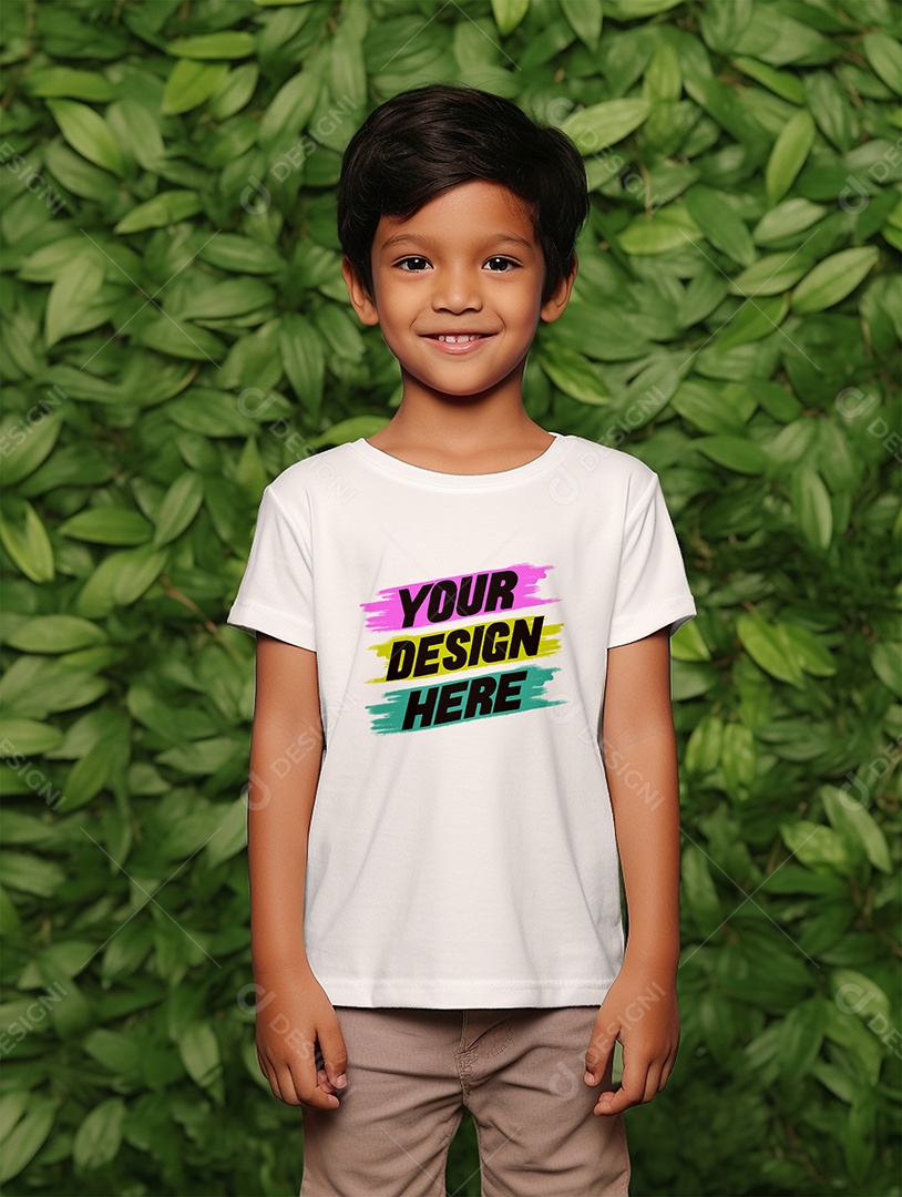 Mockup de Camiseta Infantil PSD Editável