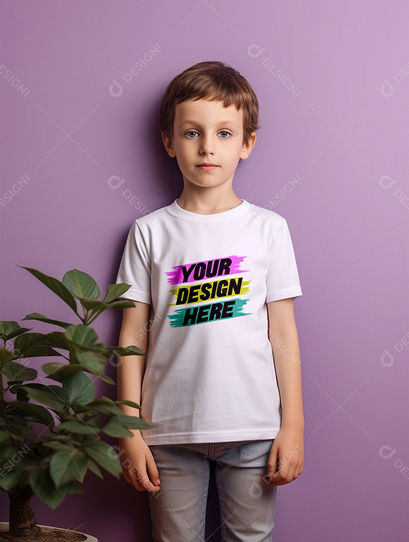 Mockup de Camiseta Infantil PSD Editável
