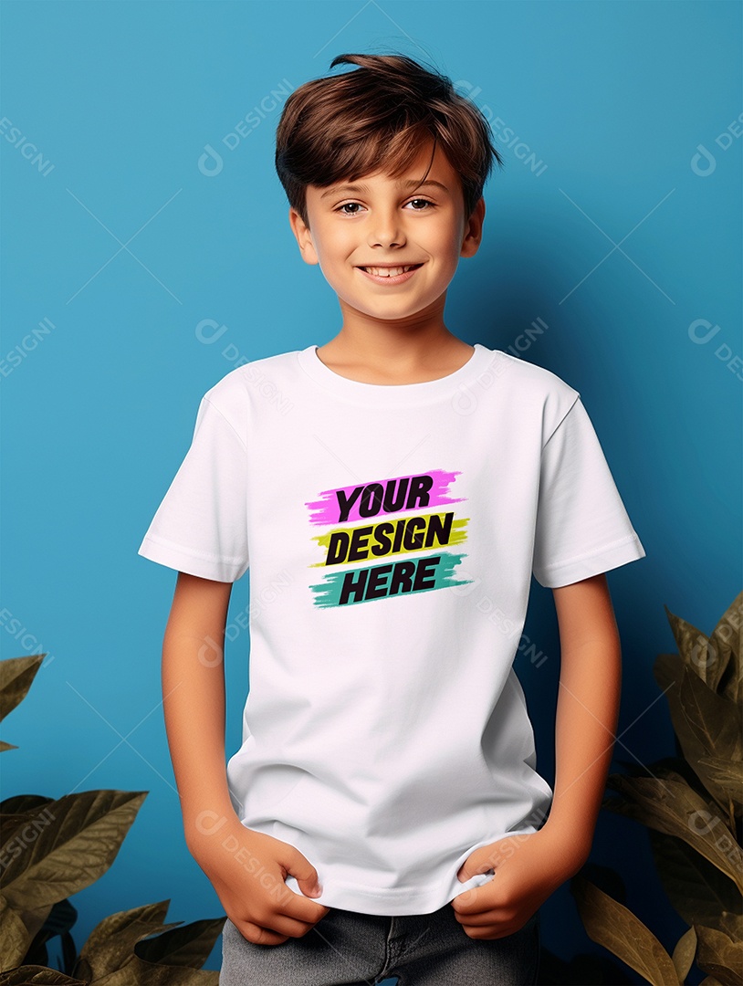 Mockup de Camiseta Infantil PSD Editável