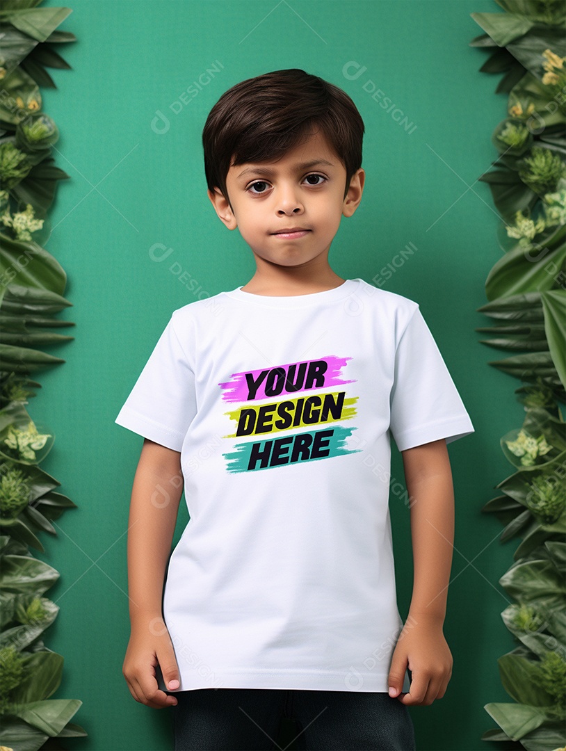 Mockup de Camiseta Infantil PSD Editável