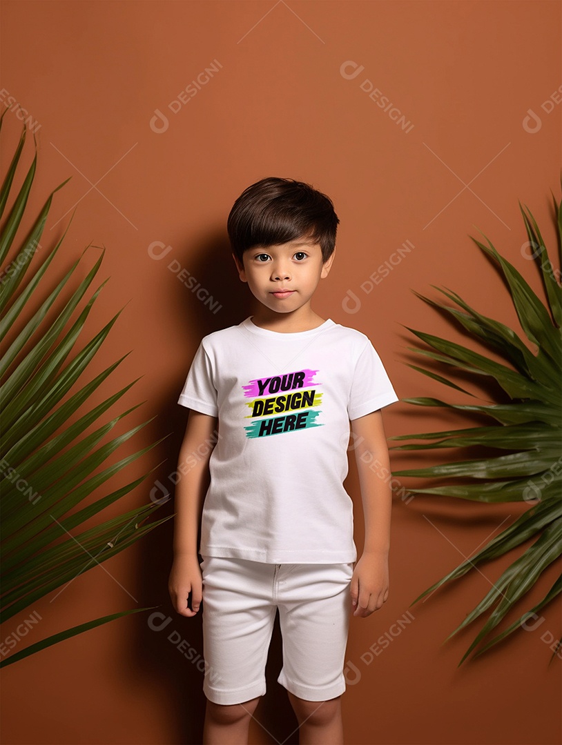 Mockup de Camiseta Infantil PSD Editável