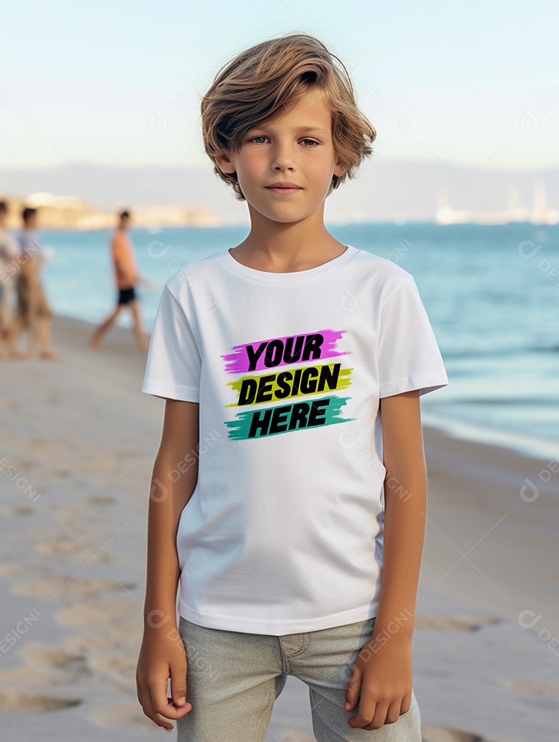 Mockup de Camiseta Infantil PSD Editável