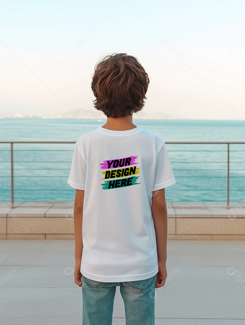 Mockup de Camiseta Infantil PSD Editável