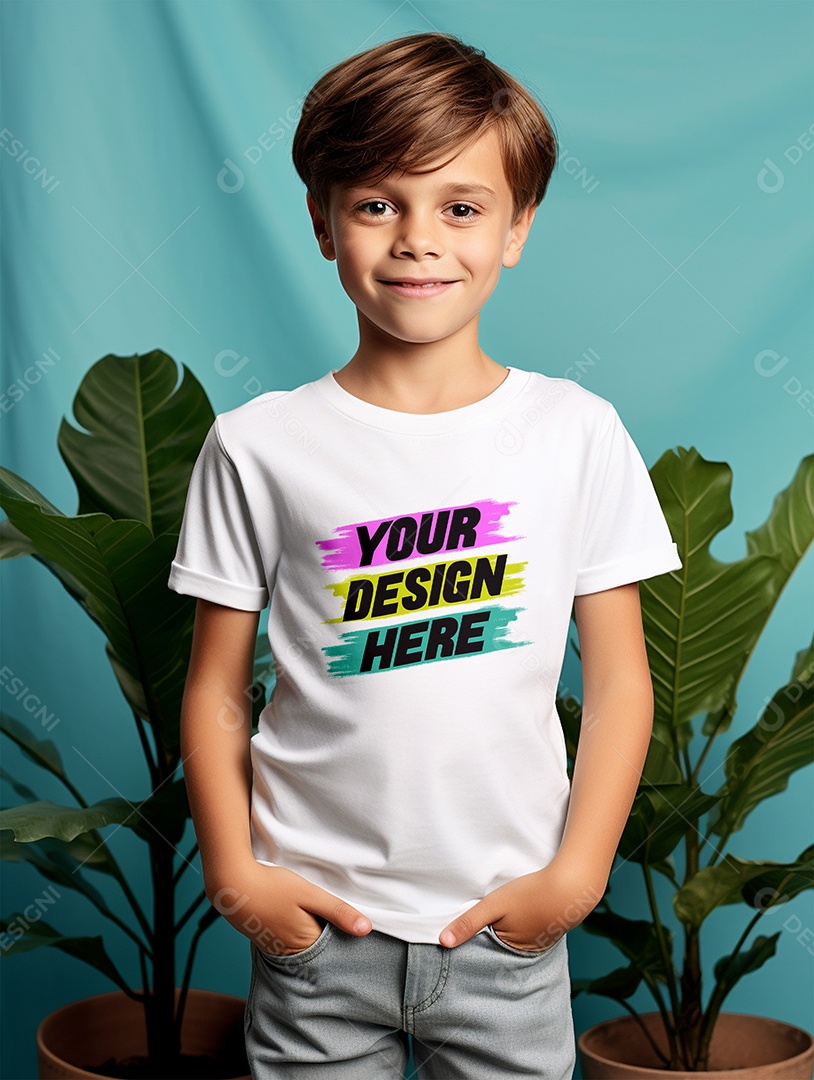 Mockup de Camiseta Infantil PSD Editável