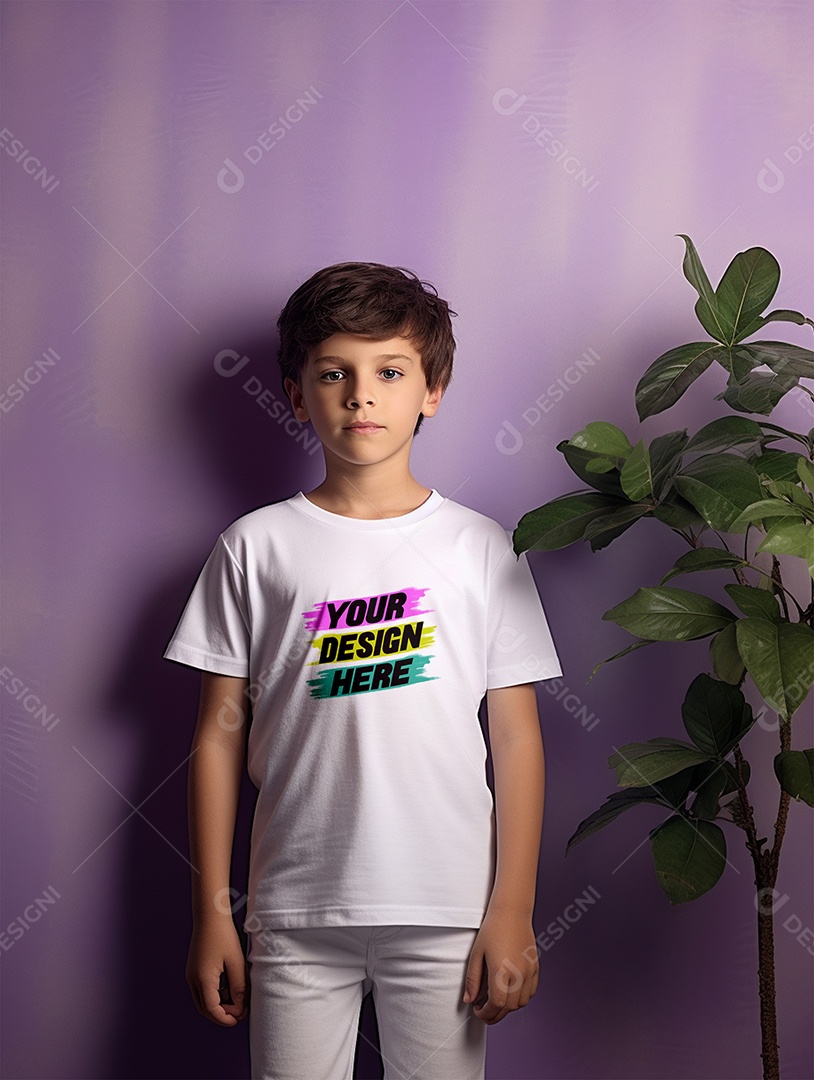 Mockup de Camiseta Infantil PSD Editável