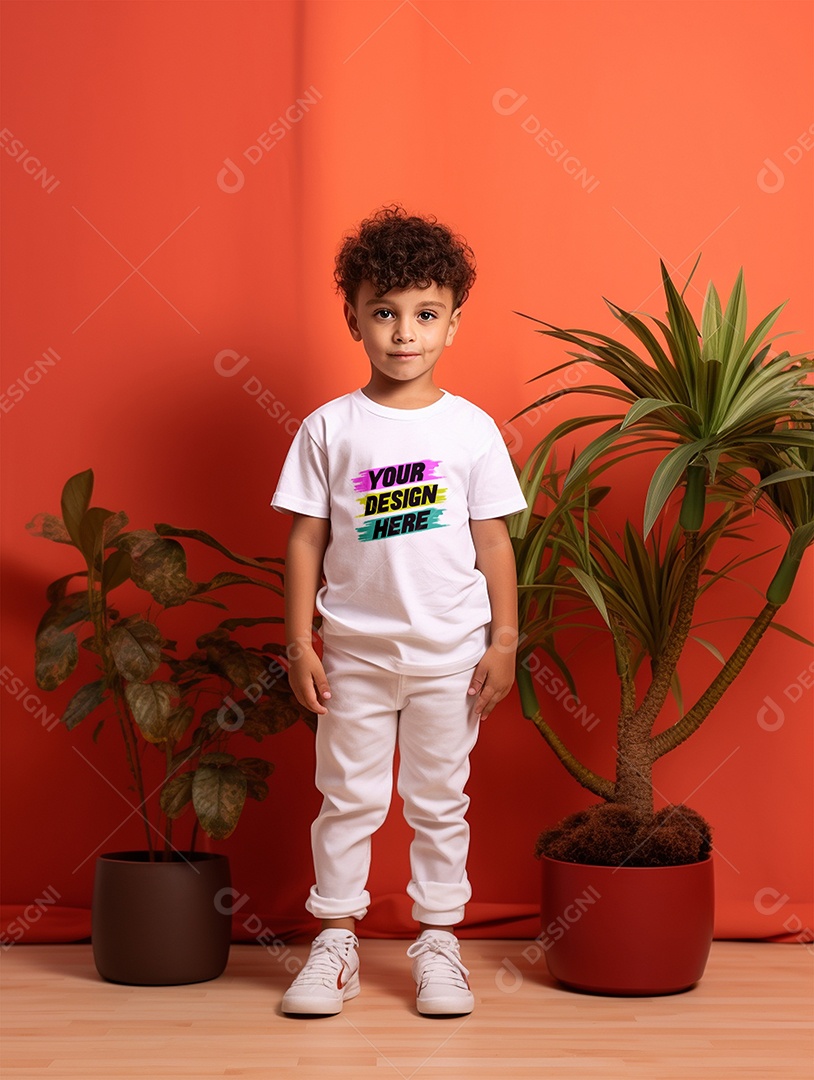 Mockup de Camiseta Infantil PSD Editável