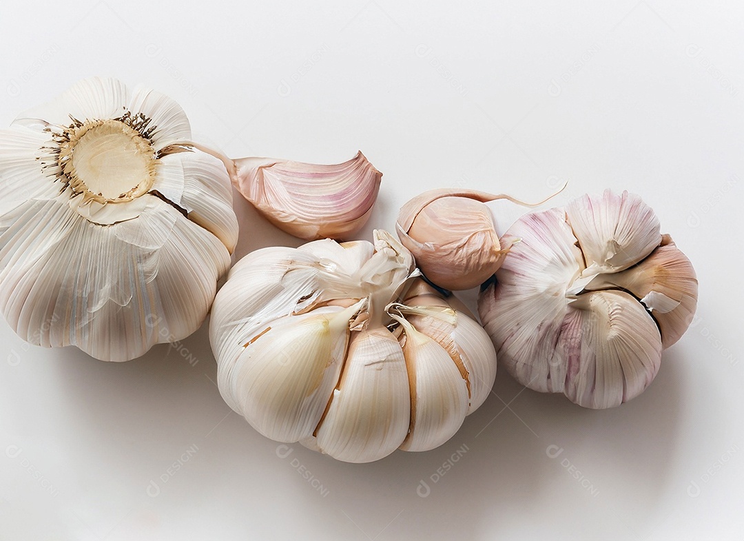 Alho em fundo branco