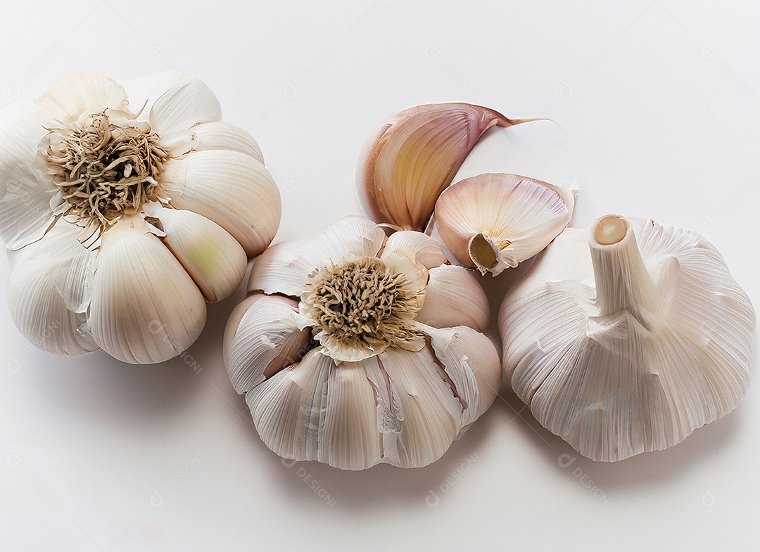 Alho em fundo branco