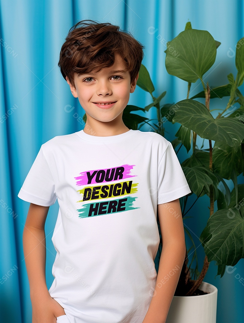 Mockup de Camiseta Infantil PSD Editável