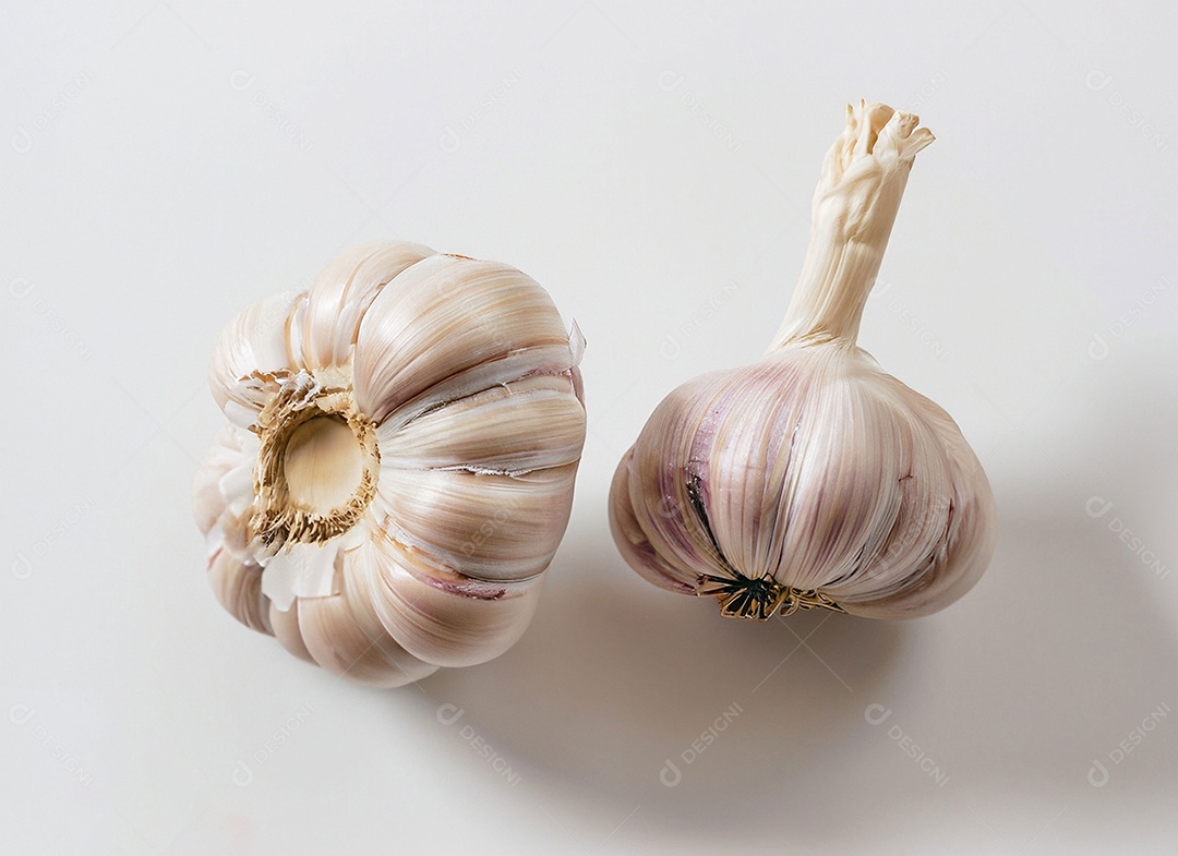 Alho em fundo branco