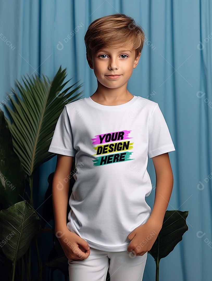 Mockup de Camiseta Infantil PSD Editável