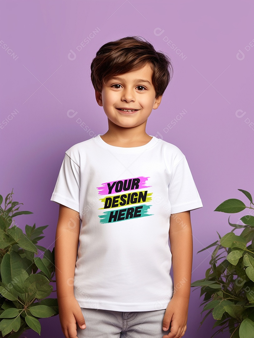 Mockup de Camiseta Infantil PSD Editável