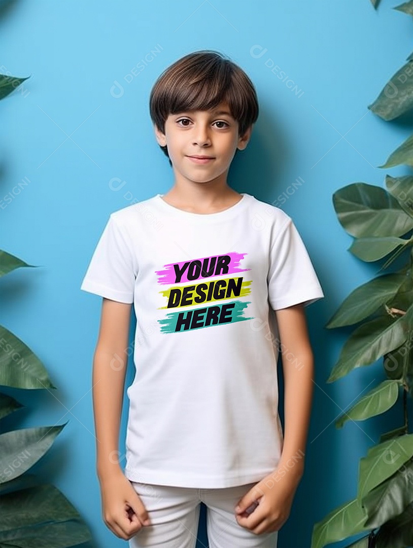 Mockup de Camiseta Infantil PSD Editável