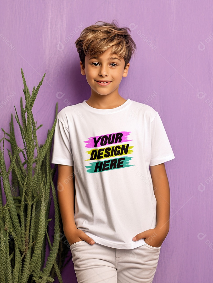 Mockup de Camiseta Infantil PSD Editável