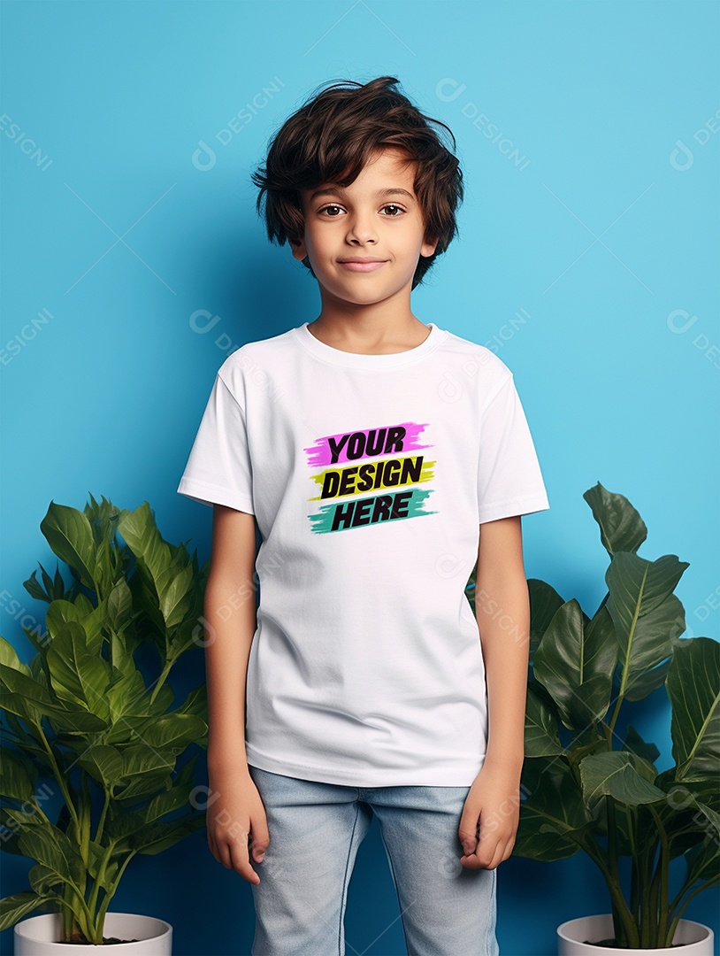 Mockup de Camiseta Infantil PSD Editável