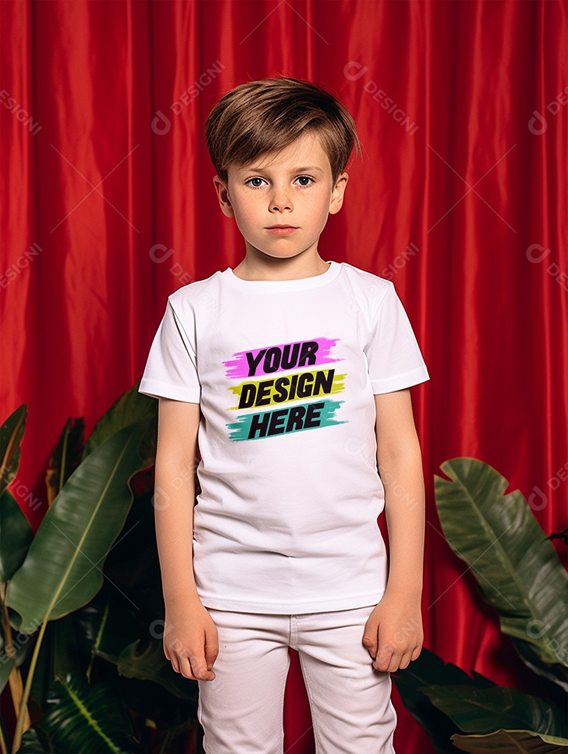 Mockup de Camiseta Infantil PSD Editável