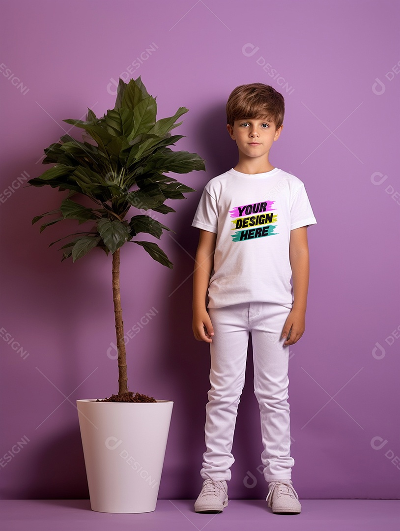 Mockup de Camiseta Infantil PSD Editável