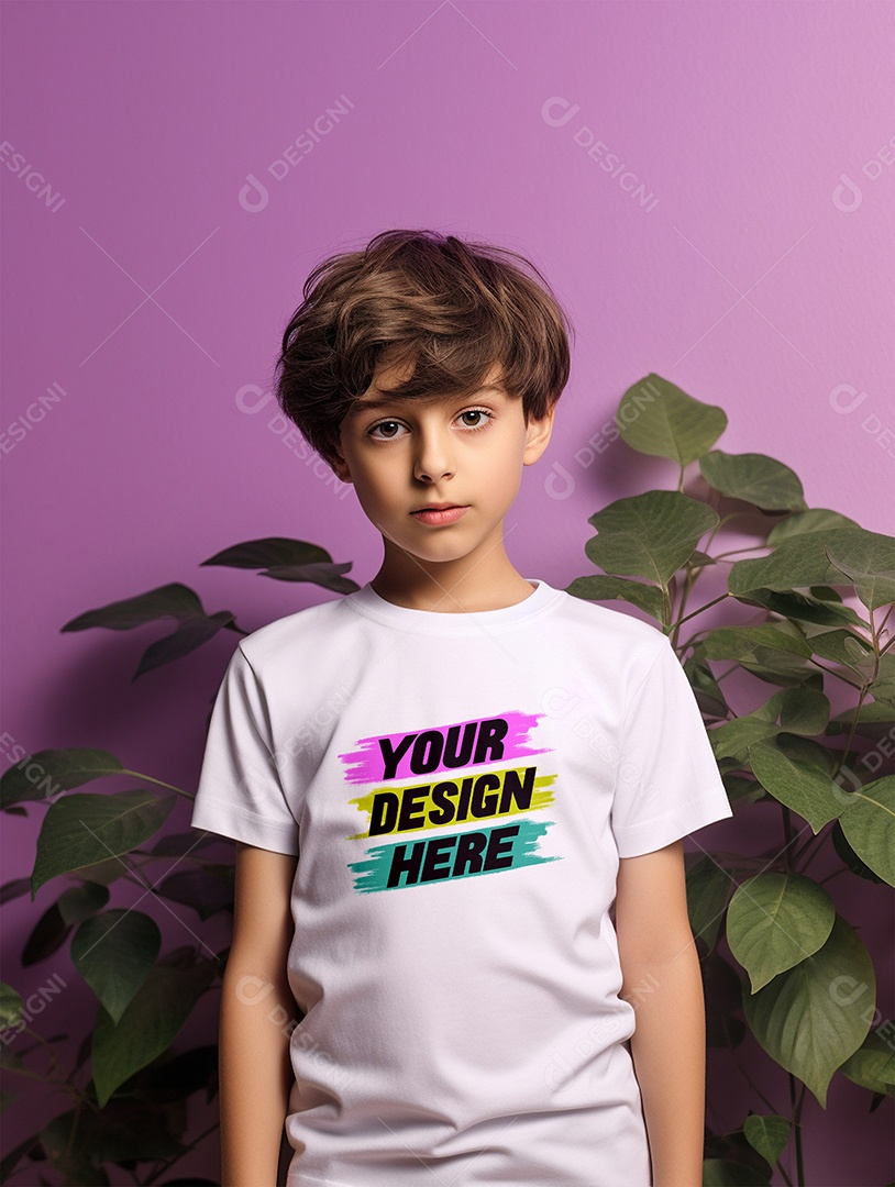 Mockup de Camiseta Infantil PSD Editável