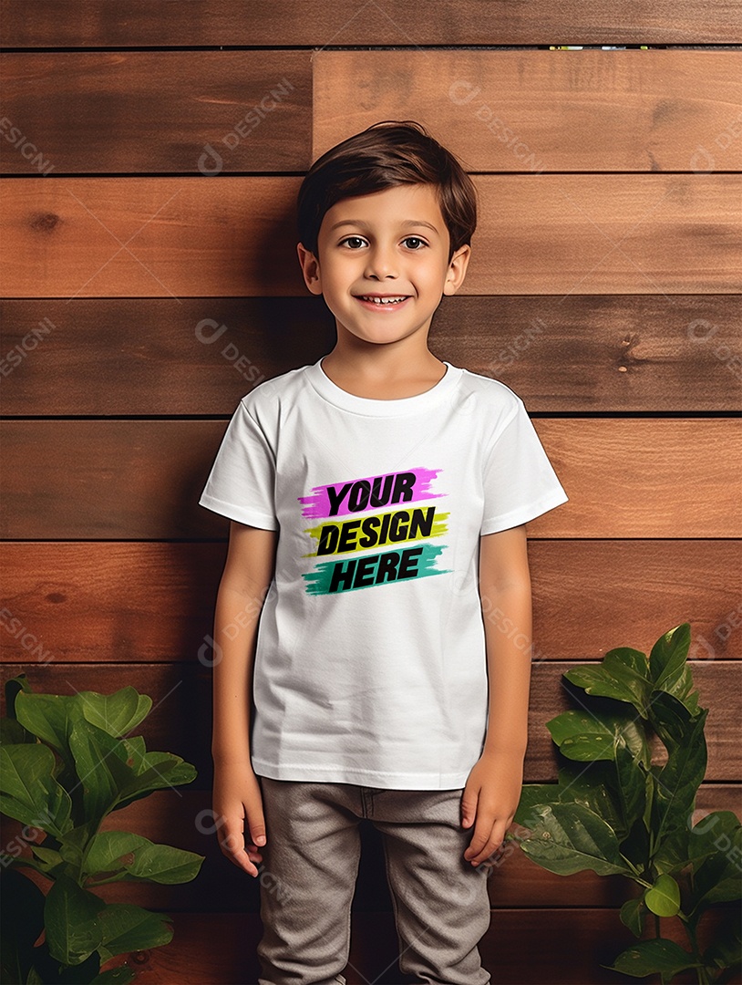 Mockup de Camiseta Infantil PSD Editável