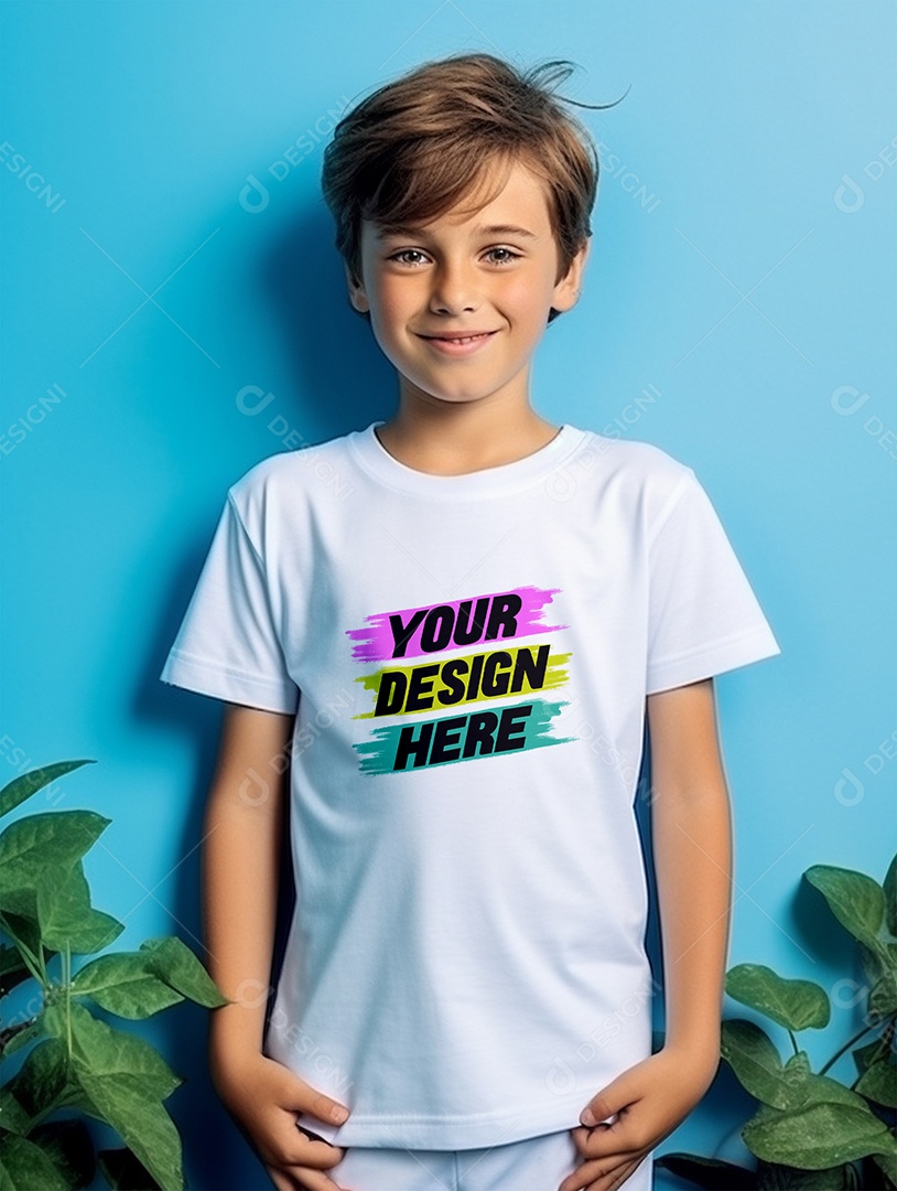 Mockup de Camiseta Infantil PSD Editável