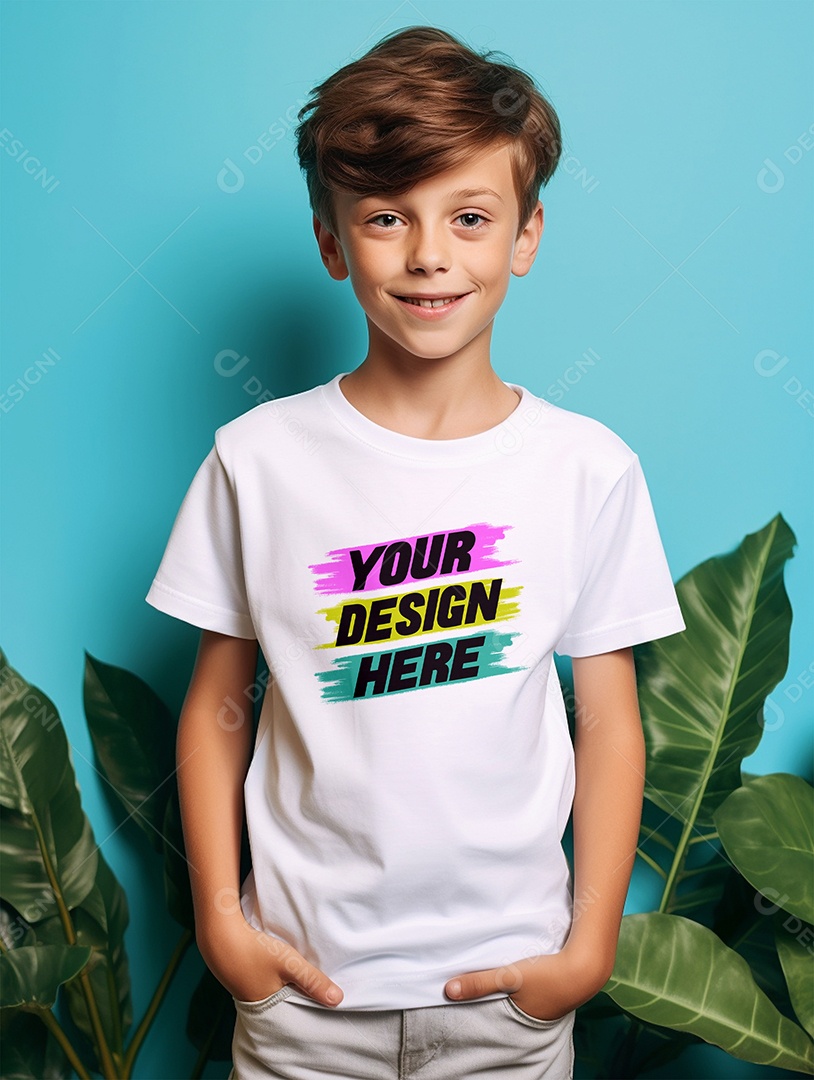 Mockup de Camiseta Infantil PSD Editável