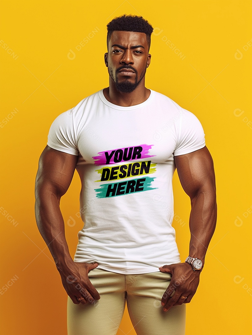 Mockup de Camiseta Masculina PSD Editável