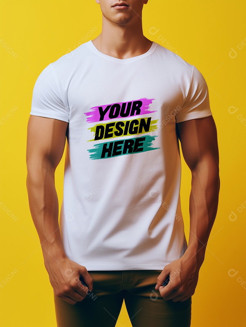 Mockup de Camiseta Masculina PSD Editável