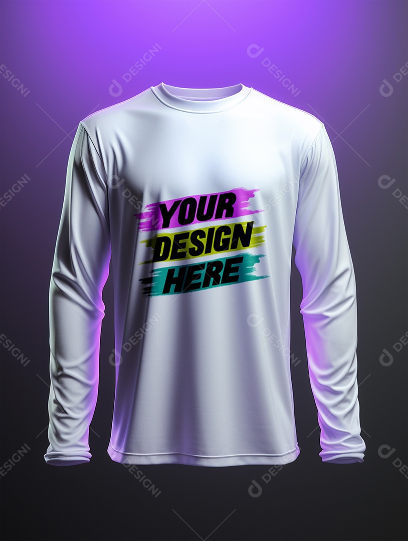 Mockup de Camisa Longa Masculina PSD Editável