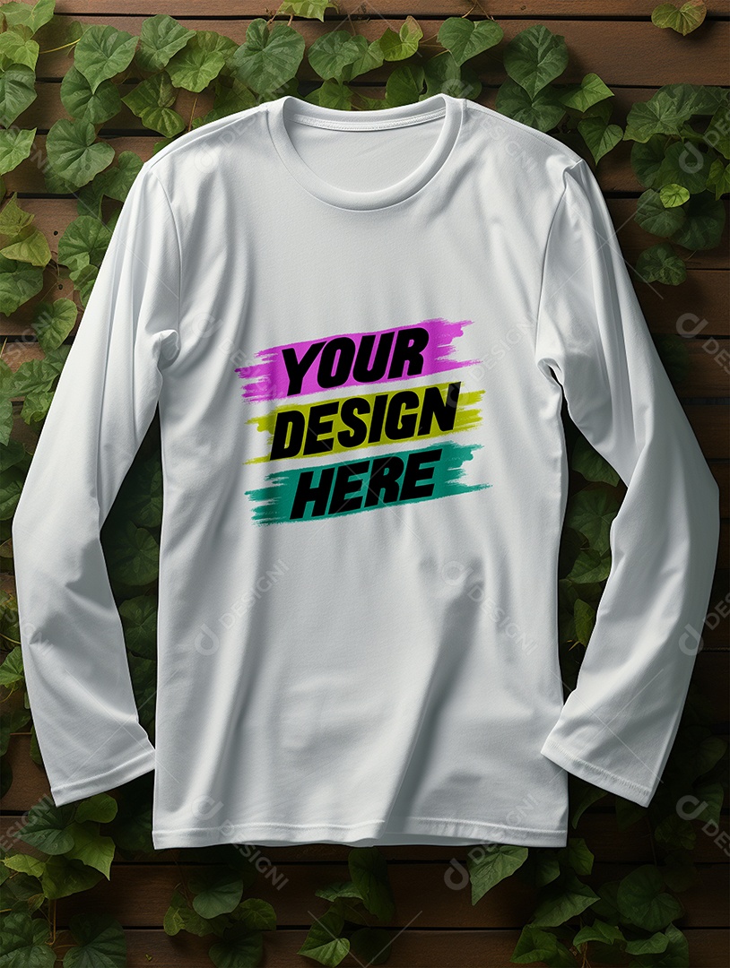 Mockup de Camisa Longa Masculina PSD Editável