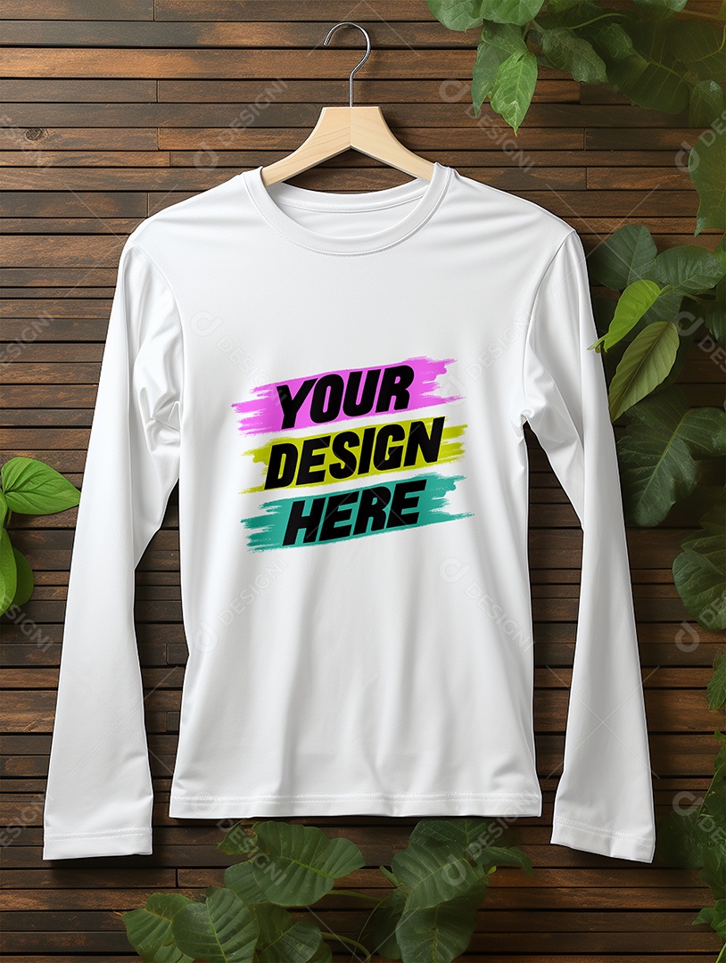 Mockup de Camisa Longa Masculina PSD Editável