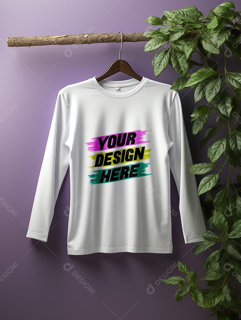 Mockup de Camisa Longa Masculina PSD Editável