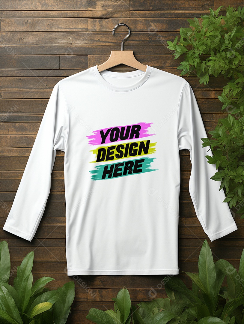 Mockup de Camisa Longa Masculina PSD Editável