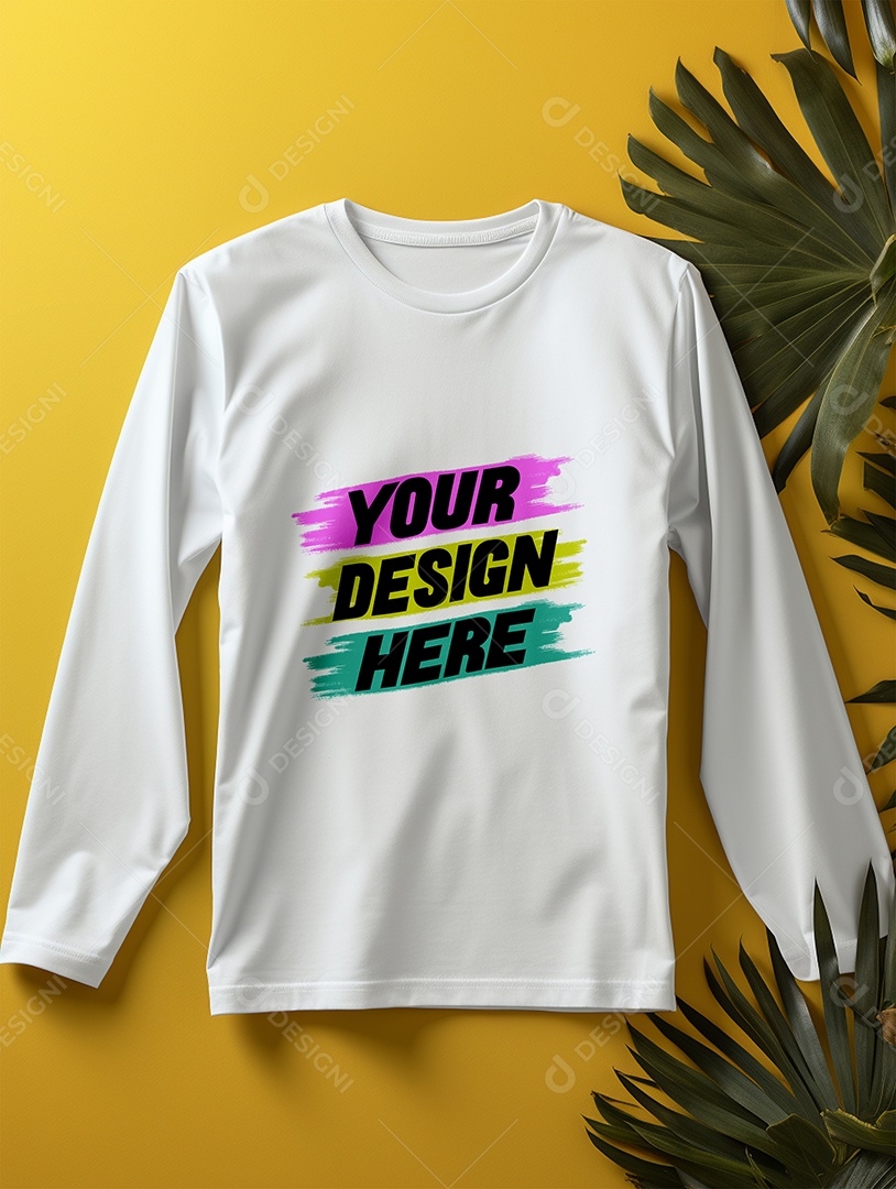 Mockup de Camisa Longa Masculina PSD Editável
