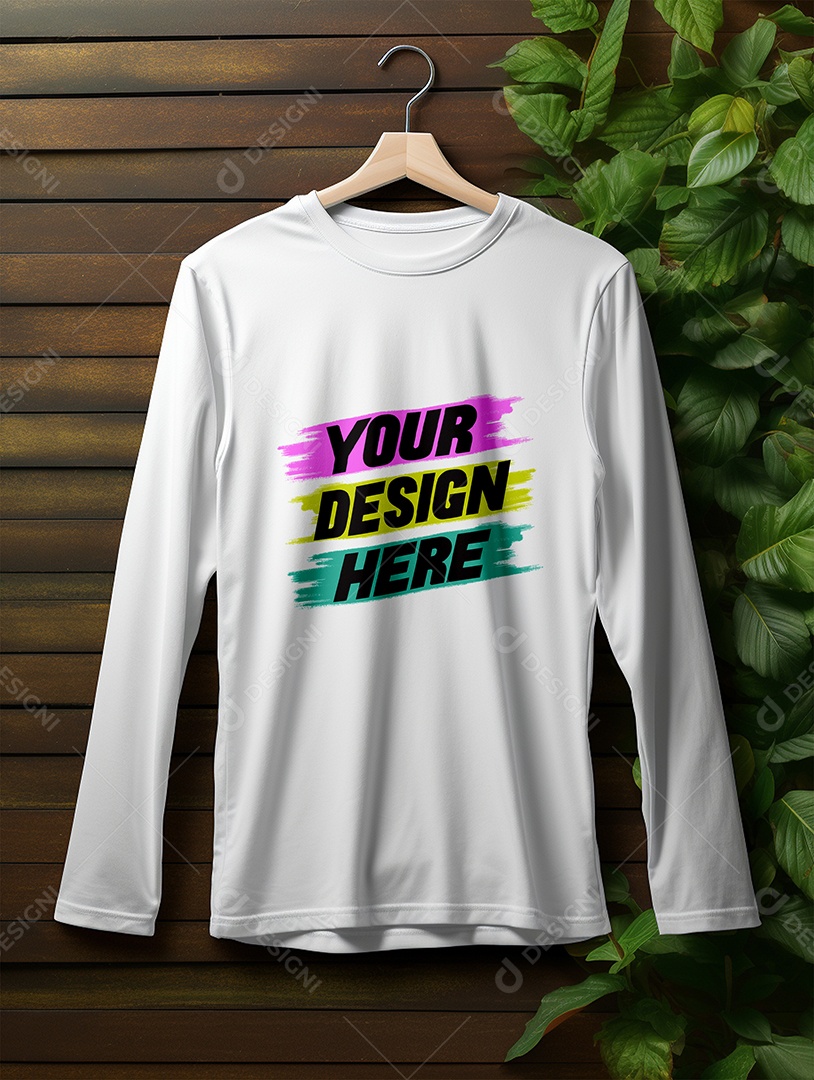 Mockup de Camisa Longa Masculina PSD Editável