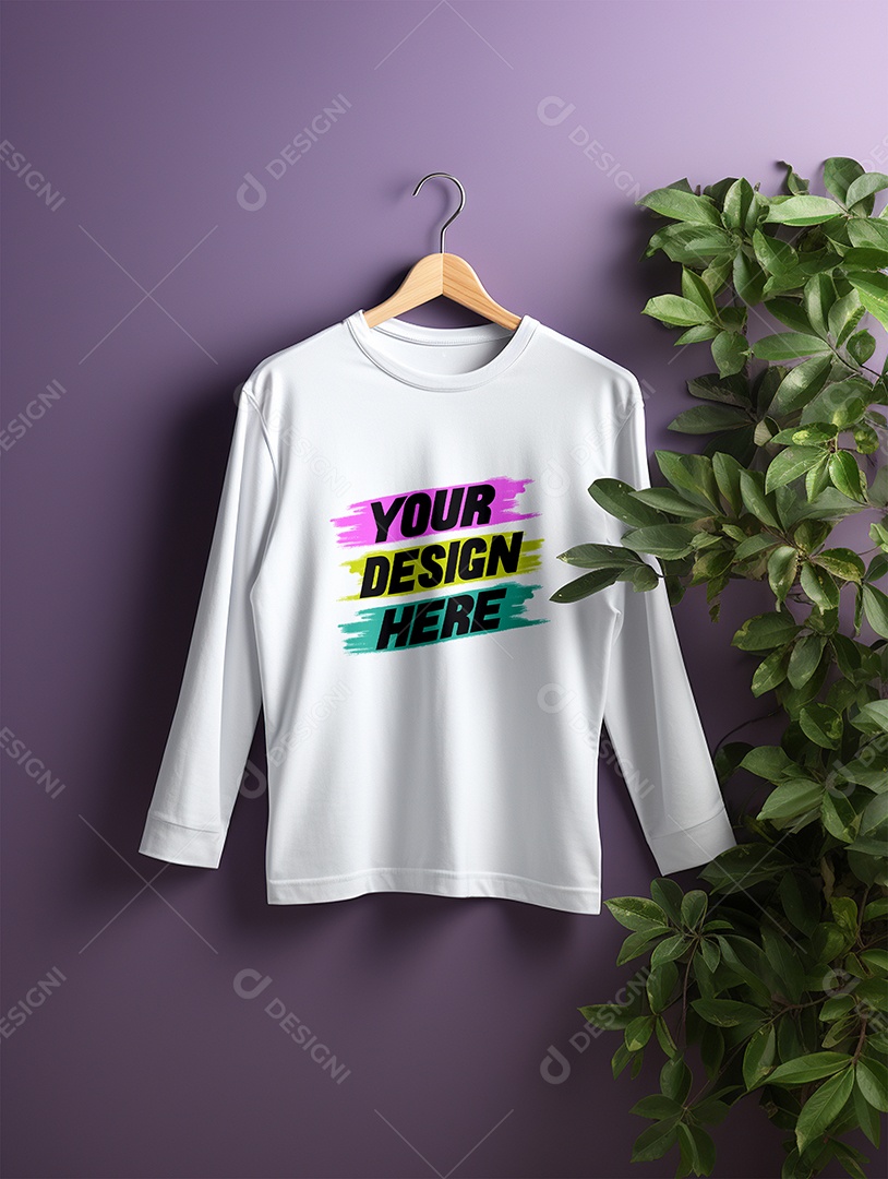 Mockup de Camisa Longa Masculina PSD Editável