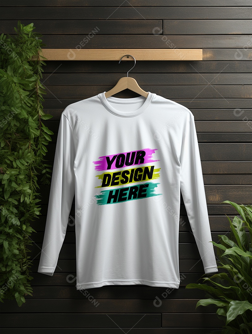 Mockup de Camisa Longa Masculina PSD Editável