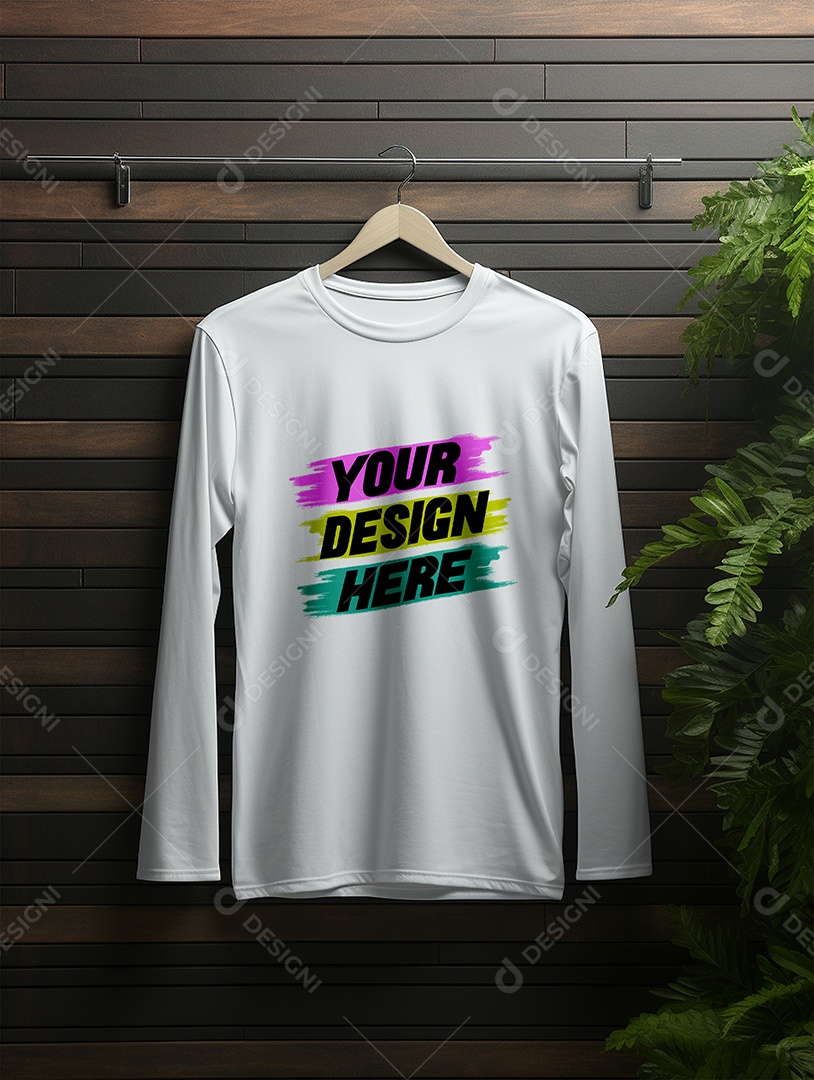 Mockup de Camisa Longa Masculina PSD Editável