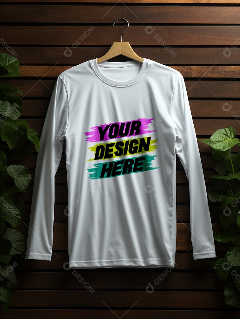 Mockup de Camisa Longa Masculina PSD Editável
