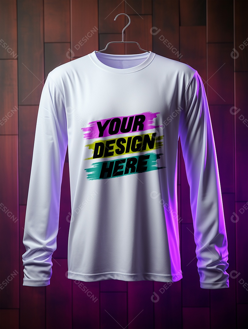 Mockup de Camisa Longa Masculina PSD Editável