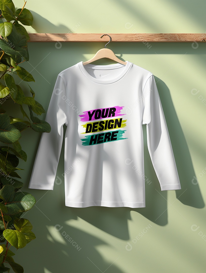 Mockup de Camisa Longa Masculina PSD Editável