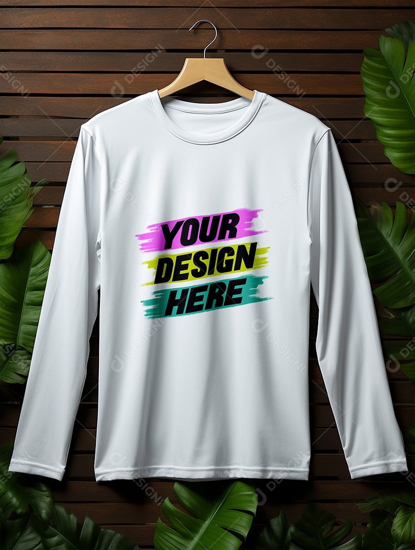 Mockup de Camisa Longa Masculina PSD Editável