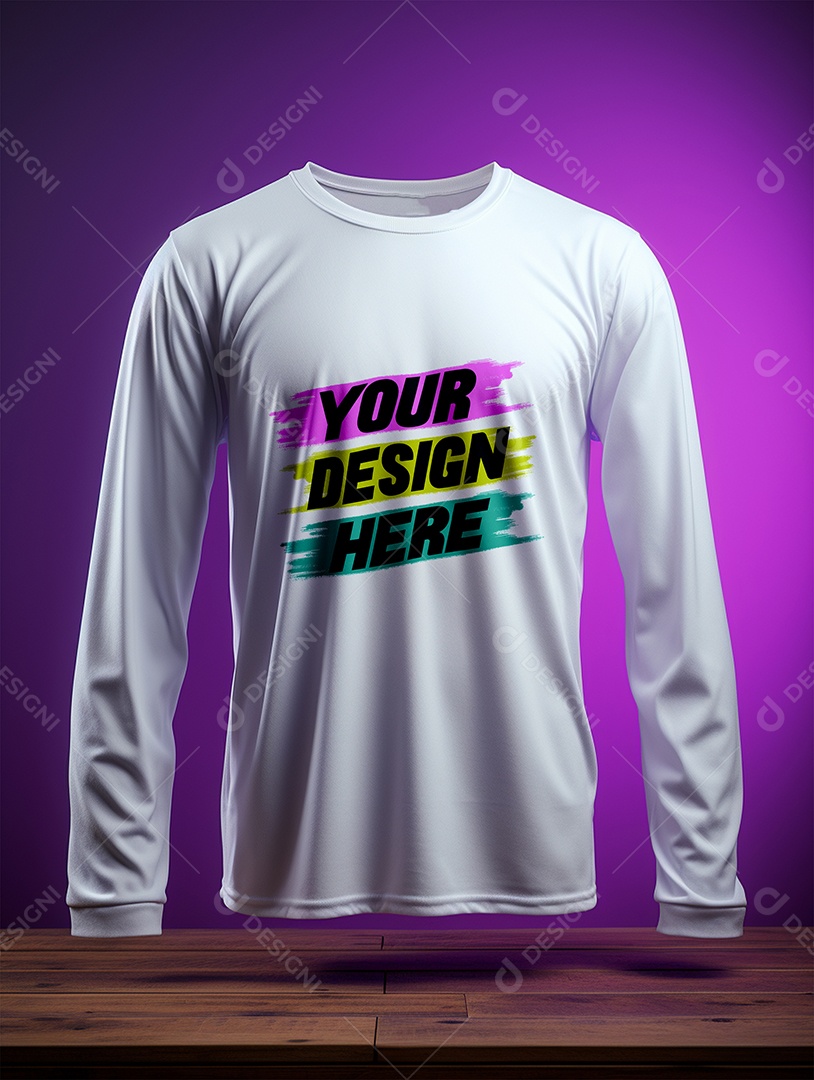 Mockup de Camisa Longa Masculina PSD Editável